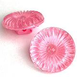 Opaque Pink Piecrust Vintage Glass Button, Pre-WWII, 1/2" New Old Stock, Per Button #BK-407