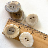 Tan/Light Brown Cross-Cut Genuine Antler Buttons 1" to 1-1/4" Mostly Oval  #SW-201