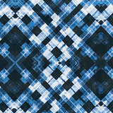 'Shibori Plaid Indigo' Cotton Print of Shibori, by Kim Eichler-Messmer, 44" Wide, By the Yard # 1458