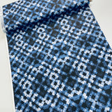 'Shibori Plaid Indigo' Cotton Print of Shibori, by Kim Eichler-Messmer, 44" Wide, By the Yard # 1458