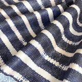 'Pleat Stripe Indigo' Art Cotton Print by Kim Eichler-Messmer, 44" Wide, By the Yard # 1456