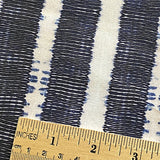 'Pleat Stripe Indigo' Art Cotton Print by Kim Eichler-Messmer, 44" Wide, By the Yard # 1456