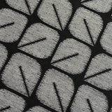 Gray/Black Grid of Leaves Kimono Faux Wool from Japan, By the Yard # 776