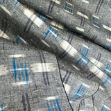 Exceptional Kurume Kasuri Silk, Textured Vintage Handwoven Kimono Ikat From Japan By the Yard # 777