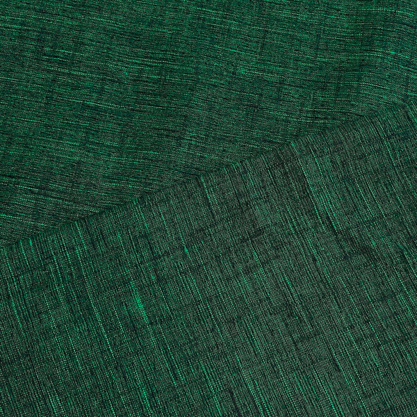REMNANT 1/2 Yard, Dark Emerald / Black / Green Slubby-Soft Rustic Cotton  #CHL-440