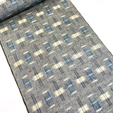 Exceptional Kurume Kasuri Silk, Textured Vintage Handwoven Kimono Ikat From Japan By the Yard # 777