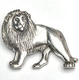 Lion Button, Pewter 1" Danforth USA, 25mm Shank Back # FJ-94