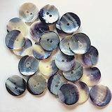 Mermaid's Indigo 1/2" Blue Mussel Shell Buttons, 13mm Pack of 22 Buttons $12   #KB-910