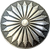 Mesa Sunflower 13/16"Southwest Concho Button, Shank Back, Nickel Silver USA-Made   #SW-215