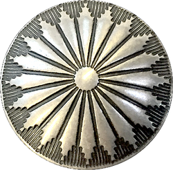 Mesa Sunflower Large Concho Style Shank Back Nickel Silver Button 1.25"  #SW-99