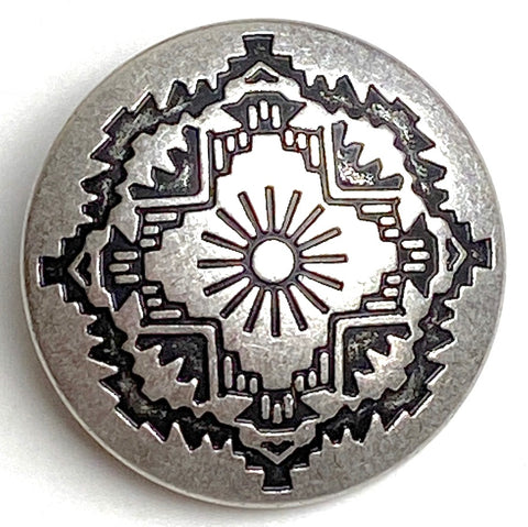 Mountain Sun Nickel Silver Concho Button, 25mm /  1"  #SWC-128