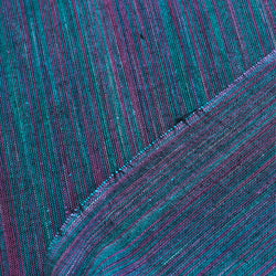LAST 2 YARDS, Turquoise/Magenta Shot Stripes Cotton By the Yard.  #CHL-029