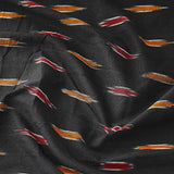 Black/Red/Orange-Gold Ikat, Cotton Handloom from India, By the Yard  #TK-33