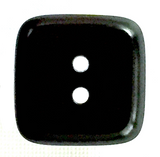 SALE,  Black Corozo 5/8"-11/16" Tagua Rounded Square 2-hole Button  #426