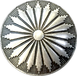 Re-Stocked STERLING Mesa Sunflower 1" Concho Button with Shank  #SW-235