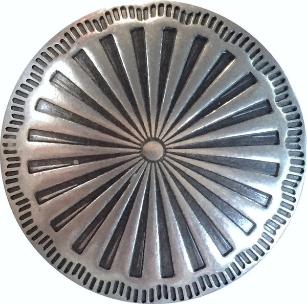 Re-Stocked, Agave Flower Southwest Concho Button 1-1/4" Shank Back Nickel Silver  #SW-217