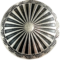 1" Southwest Agave Flower Nickel Silver Shank Back Concho Button   #SW-216