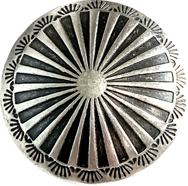 1" Southwest Agave Flower Nickel Silver Shank Back Concho Button   #SW-216