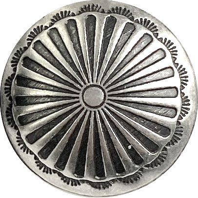 Re-Stocked, Agave Flower 13/16" Concho Button Shank Back Silver Color USA #SW-211