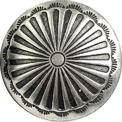 Re-Stocked, Agave Flower 5/8" Concho Button Southwest Shank Back, Nickel Silver   #SW-225