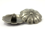 Cactus Flower Large Silver Concho Style Shank Back Button 1-1/4"   # SWC-7