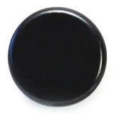 Simple Shiny Black Glass Button, Shank Back 11/16" / 18mm (Medium) # SK-956