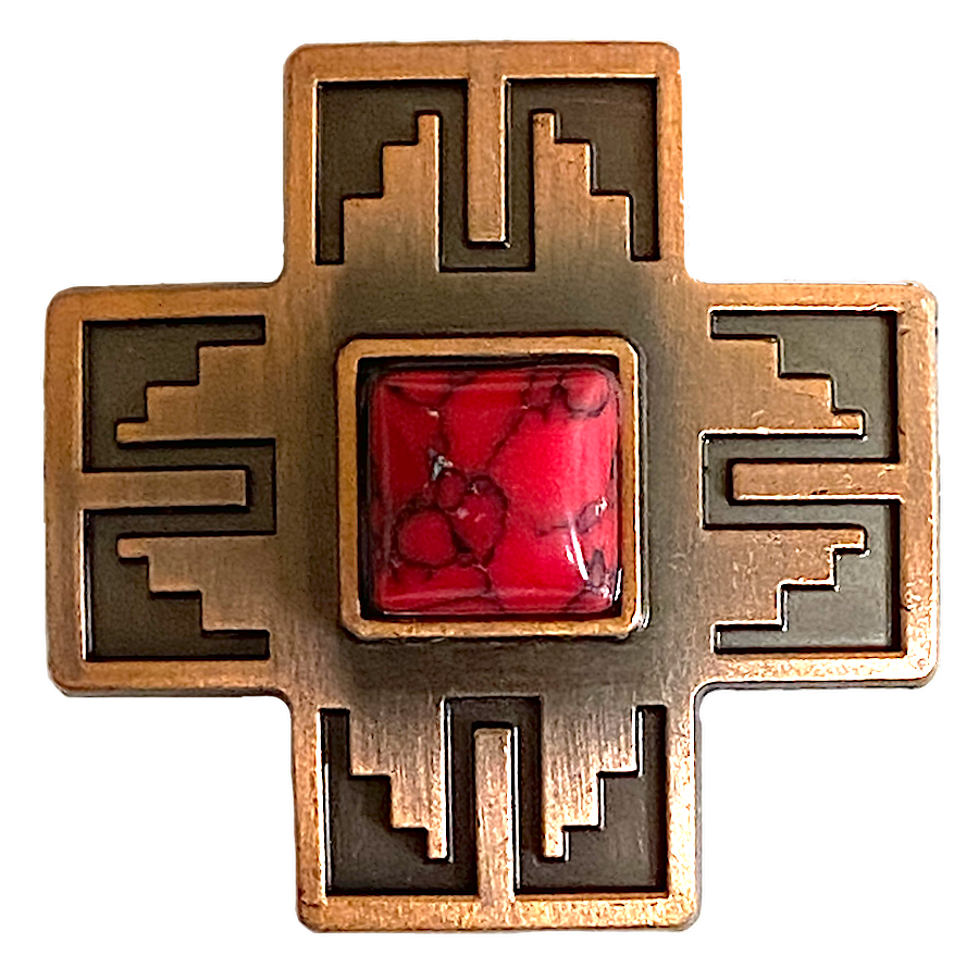 largecoppercrossconchowithredj