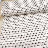Raisin/Russet/Off-White Rustic Ikat Stars Cotton By the yard. #CHL-143