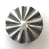 Tiny STERLING Silver 1/2" Repousse Concho Button, SW-54