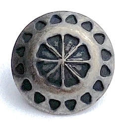 Small Rustic Dark Southwest Wreath Concho Button, Nickel Silver 1/2"  #SW-89