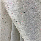 REMNANT 2/3 Yard, Rustic Fair Trade Handwoven Bangladesh Cotton Voile, Light Gray Confetti, 45" Wide, #HT0303