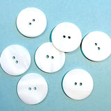White River Shell 1" Iridescent Pearl Shell Round 2-Hole Buttons, 25mm, $1.25 each   Item #655A