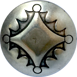 Concho Button Silver Four Directions 7/8" #SW-17