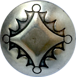 Concho Button Silver Four Directions 1" #SW-70