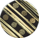SALE Bamboo Dots and Stripes Black/Tan Natural  1-3/16"   # 665