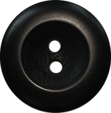 Round Black Matte Corozo Tagua 2-Hole Button 13/16"  #461