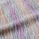 Pastel Rainstorm Crepe Vintage Kimono Silk 14" x 64"   #4638