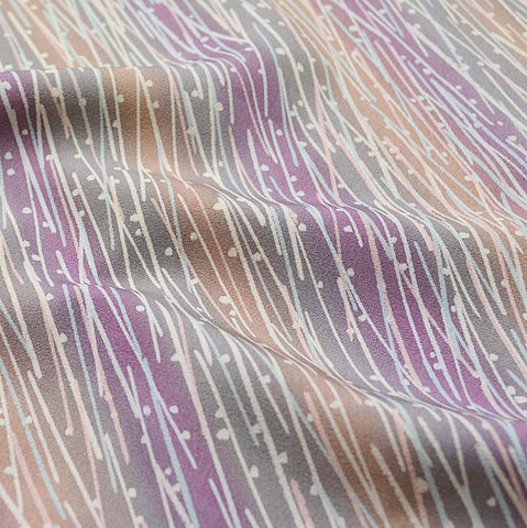 Pastel Rainstorm Crepe Vintage Kimono Silk 7" x 54"   #4638