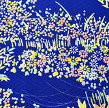 Glistening Meadows Chirimen Crepe Vintage Kimono Silk from Japan 6" x 33"  #4656