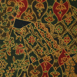 Illumination Golden Olive/Green Chirimen Crepe Kimono Silk  14" x 61".  #3116