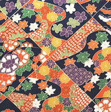 Diagonal Diamonds "Patchwork" Vintage Kimono Silk from Japan 6" x 35"  #4688