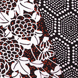 SALE Burgundy/Russet Faux Patchwork Kimono Silk Pieces, 6" x 37"   #3877