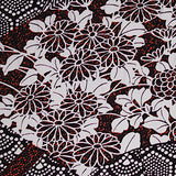 SALE Burgundy/Russet Faux Patchwork Kimono Silk Pieces, 6" x 37"   #3877