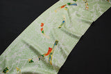 Leaf Song Satin + Gold Vintage Kimono Silk   14" x 61"    #4316