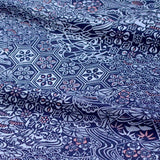 Liquid Drape Blue/Blue-Gray Crepe Vintage Kimono Silk 14" x 64"  #4705