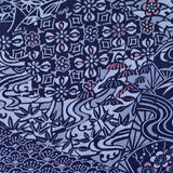 Liquid Drape Blue/Blue-Gray Crepe Vintage Kimono Silk 14" x 64"  #4705