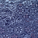 Liquid Drape Blue/Blue-Gray Crepe Vintage Kimono Silk 14" x 64"  #4705