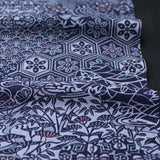 Liquid Drape Blue/Blue-Gray Crepe Vintage Kimono Silk 14" x 64"  #4705