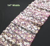 Latte Plum Blossoms Chirimen Crepe Vintage Kimono Silk  14" x 61"  #4231