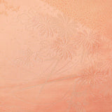 Peach Jacquard Ponds and Butterflies Kimono Silk 6.5" x 13.5"    #4137